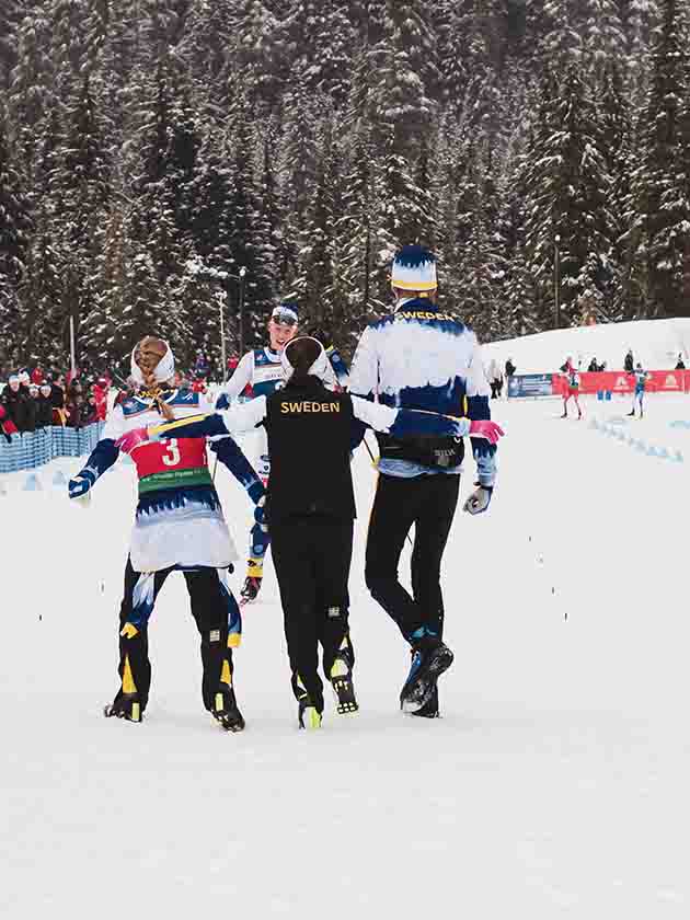 Erik Bergström och svenska laget på tävling Junior VM Canada 2023